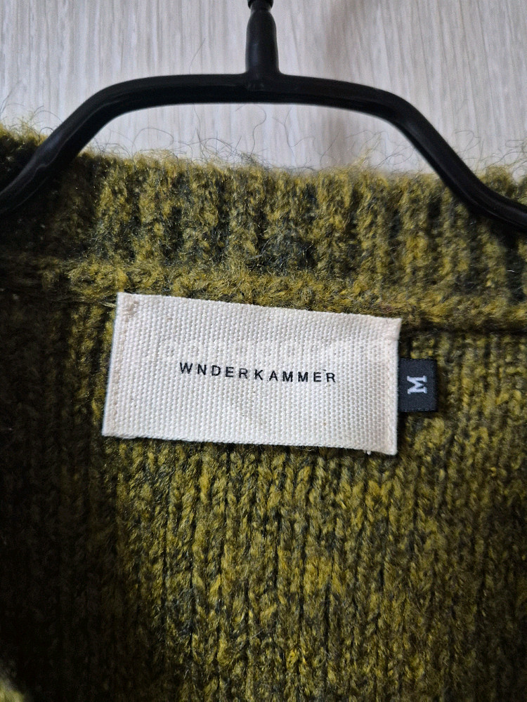 분더캄머 울 니트 부클 가디건 올리브색 M--5