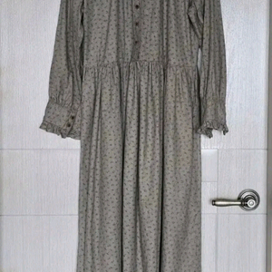 66~77) 아기자기 사랑사랑 내추럴한 면 롱 원피스