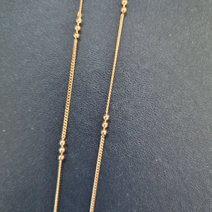 14k 로즈 골드 볼체인 목걸이