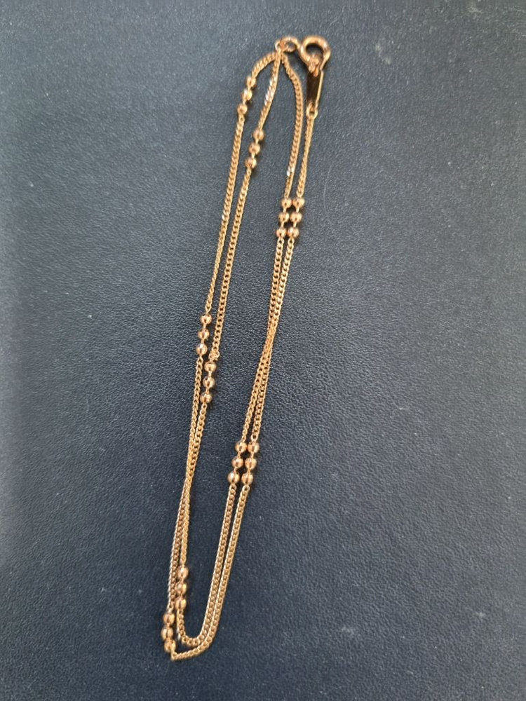 14k 로즈 골드 볼체인 목걸이--1