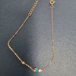 14k 파랑색 물고기 팔찌