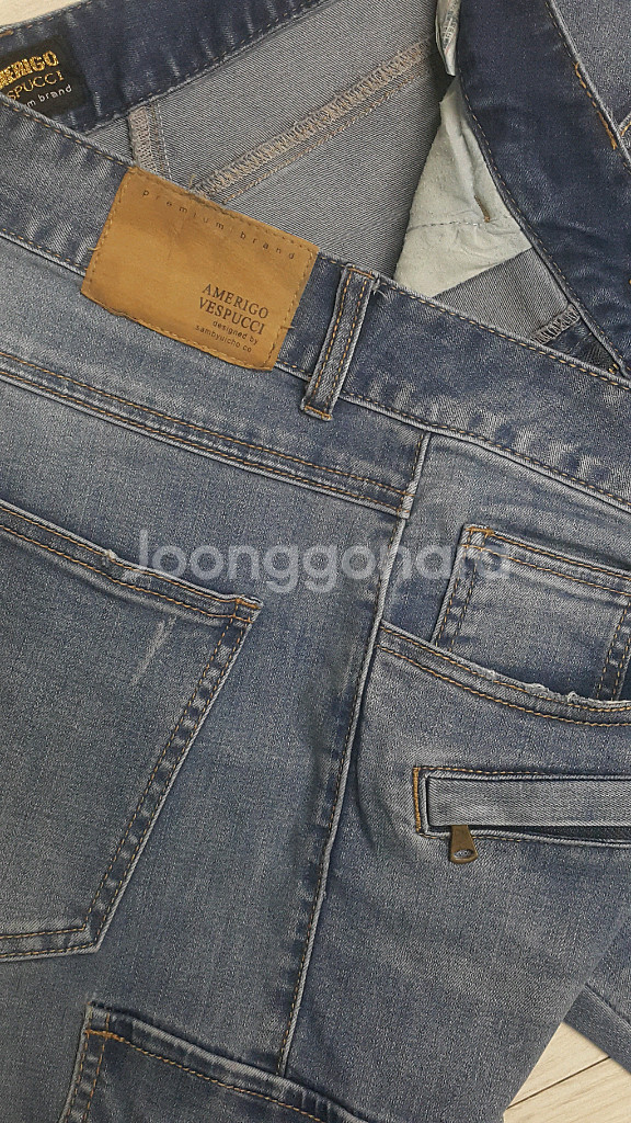 AMERIGO 카고청바지(사방스판) 34인치(No.22)드라이완료!--2
