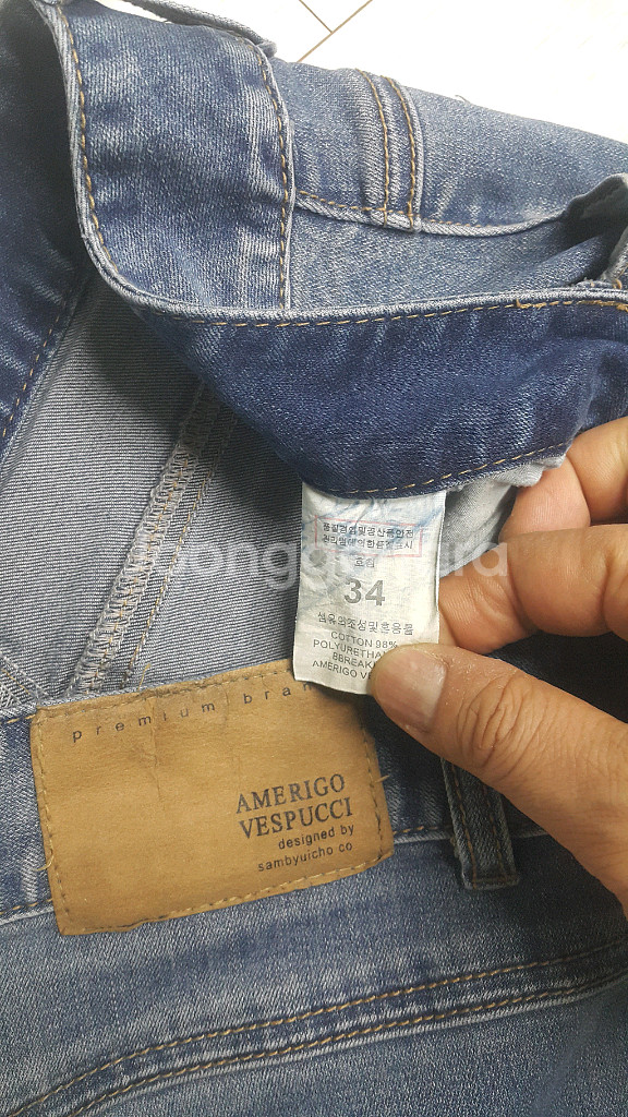 AMERIGO 정품(사방스판) 카고청바지 34인치(No.22)드라이완료!--5