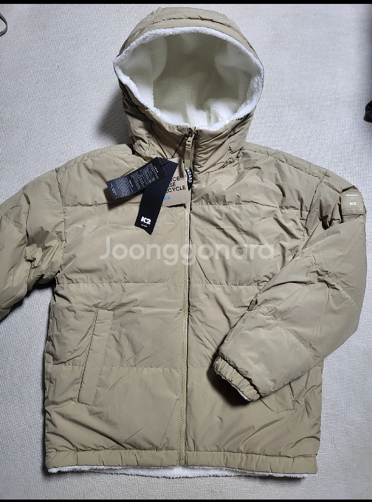 K2 공용 비숑 플리스&방풍우븐 이중다운 90 (미사용)--2