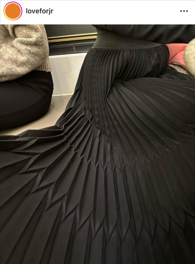 플리에 플리츠스커트 주름스커트 블랙 새상품 프리사이즈 / 블랙스커트 롱스커트/plie x jmade / plie p--4