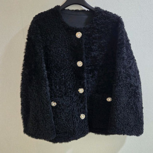 모조에스핀 천연양모 천연양가죽 무스탕 자켓