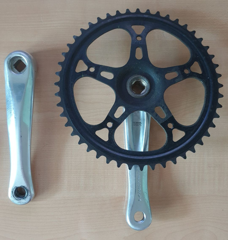 부품 처분> 자전거 크랭크 세트 및 쿠션 안장--2