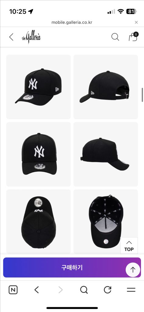 MLB 화이트 온 블랙 뉴욕양키스 K프레임 볼캡 블랙_13583793--7