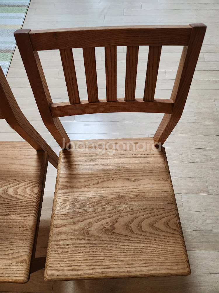 에쉬목 원목 식탁의자 2개--2