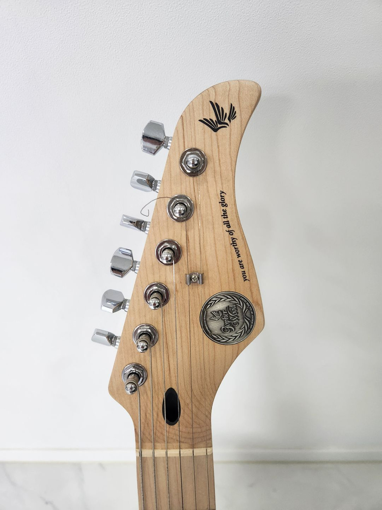 고퍼우드 S클레식 3 화이트 일렉기타 풀셋트--4