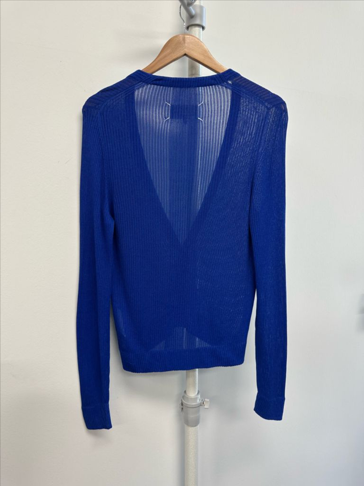 마르지엘라 블루 스티치 가디건--5