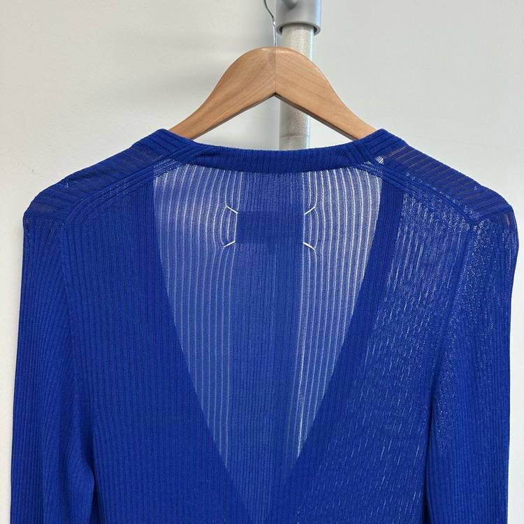 마르지엘라 블루 스티치 가디건--6