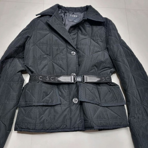 타임 퀼팅 레터링벨트 자켓 82