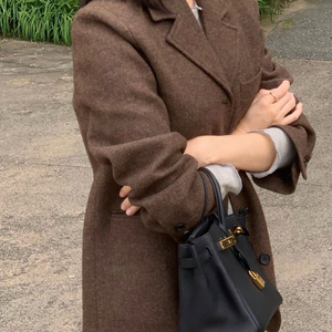 스키니 피그 울 자켓- 브라운