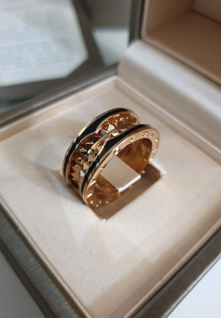 불가리 비제로원 락2밴드링 정품 반지 54호 로즈골드--2