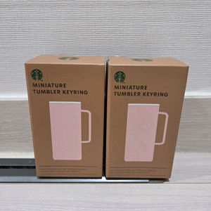 스타벅스 미니어처 텀블러 키링 핑크 + 좋은느낌 키링 /MD 굿즈 식품용 에스프레소 리유저블 컵 가방 백