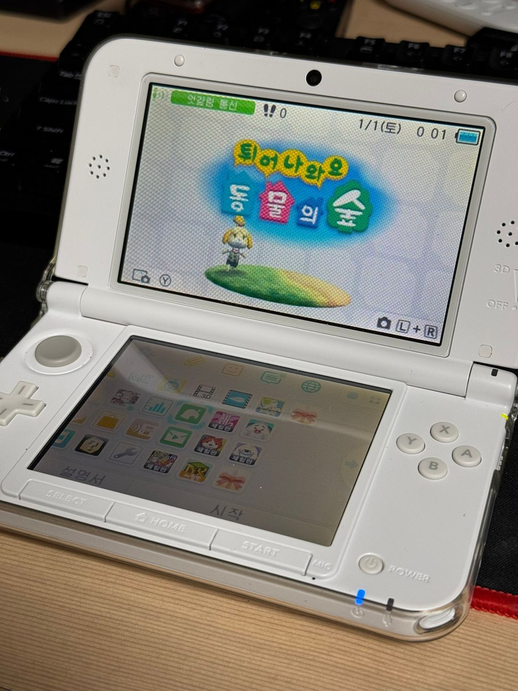 튀어나와요 동물의 숲 패키지 닌텐도 3DS XL 민트 이미지