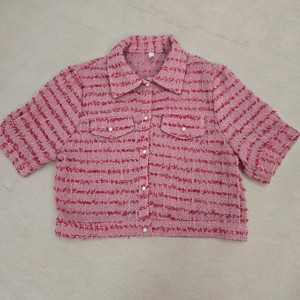 반팔 트위트 자켓