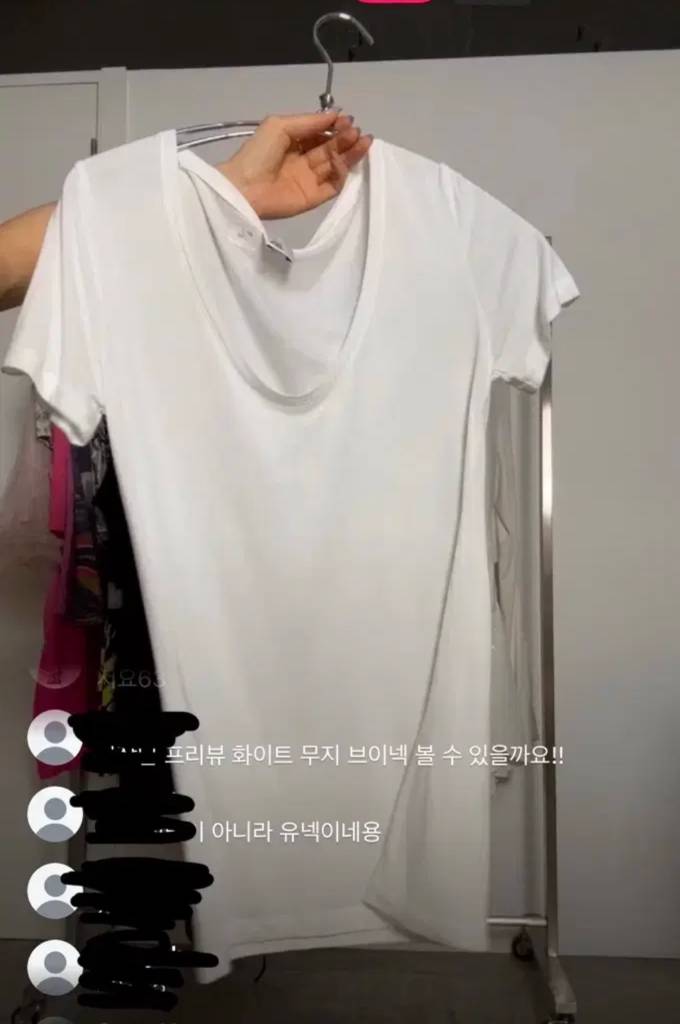 ayadz 빈티지 딥 유넥 화이트 반팔 티--0