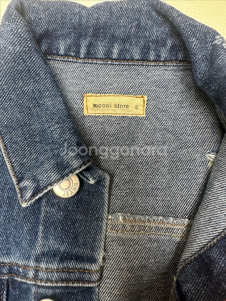 모이스토어 데미지 데님 청자켓 S--2