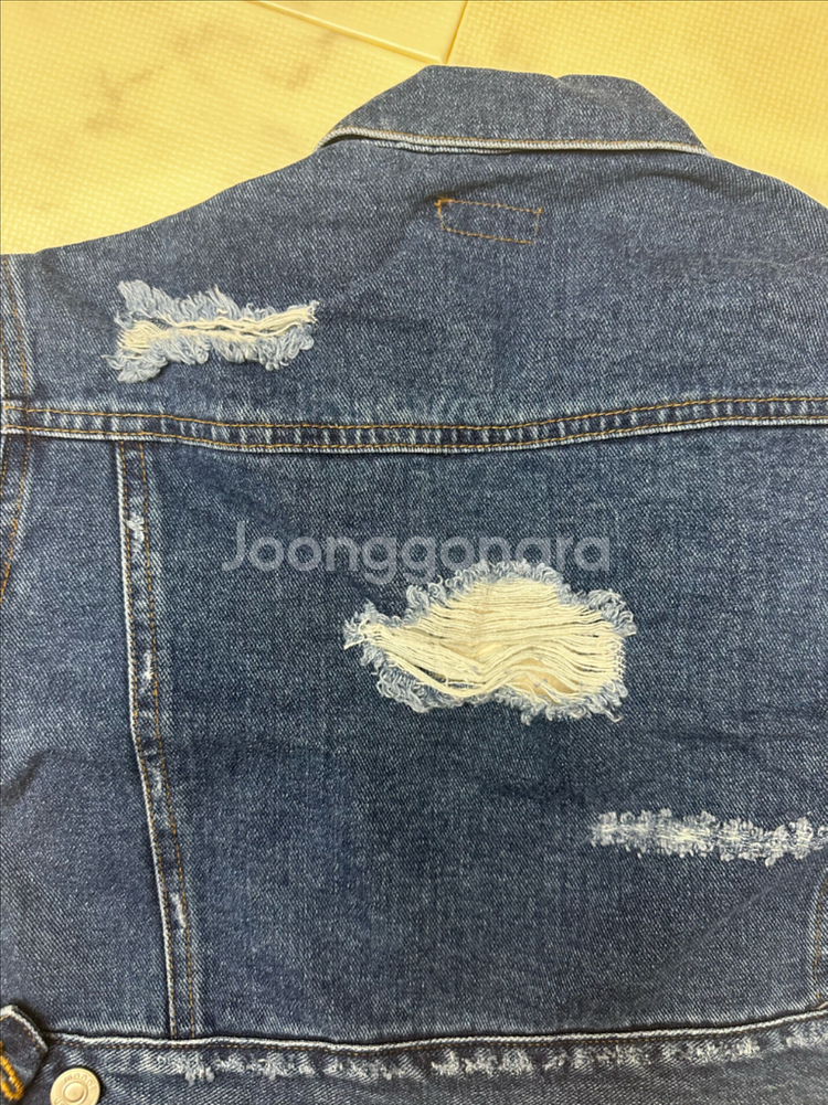 모이스토어 데미지 데님 청자켓 S--3