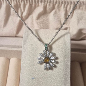 데이지 목거링 꽃큐빅 지디목걸이 (새상품)