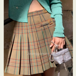 서쿠키 플리츠 스커트