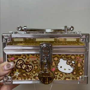 헬로키티 호피 미니 버니티 케이스 수납함 [일본정품 새상품]