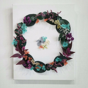 새상품>프리저브드 플라워 캔버스(꽃,생화,장식,액자)6만원대