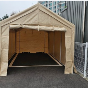 간이 주차 천막 야외 차고지 캐노피 방수 그늘막 조립식 창고 차량용 농막 차양막 이미지