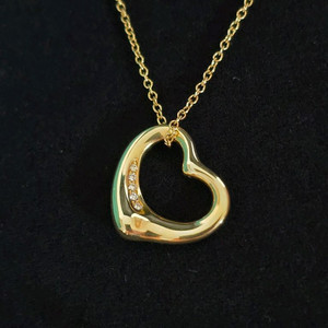 TAFFANY&CO 티파니앤코 18k 5다이아오픈하트목걸이 넥글리스 정품