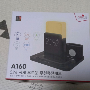 Axxen 액센 A160 5in1 시계 무드등 무선충전패드