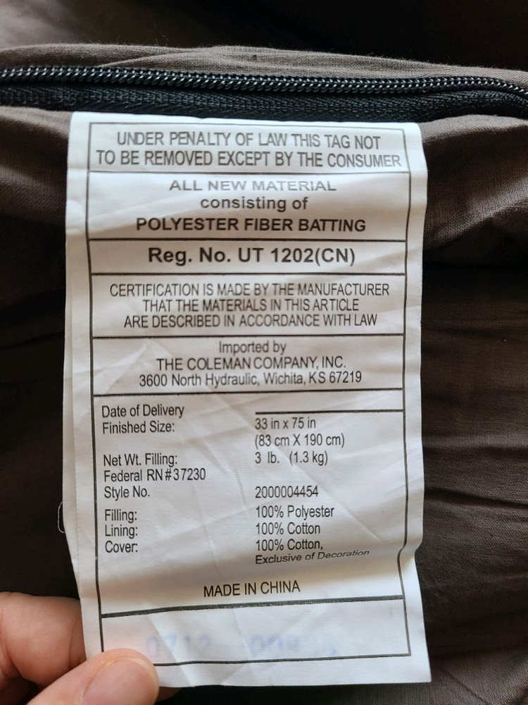 콜맨 슬리핑백 침낭--6