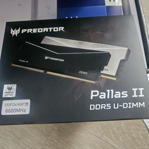 에이서 프레데터 Pallas II DDR5 32GB (2x16GB) 6600MHz 램입니다
