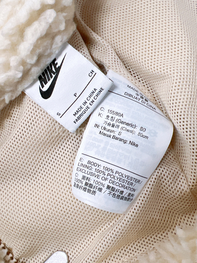 나이키 여성 스우시 쉐르파 플리스 뽀글이--4