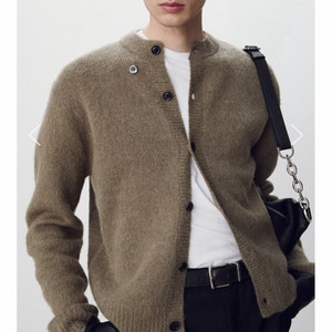 토니웩 모헤어 알파카 가디건 헷지 그린