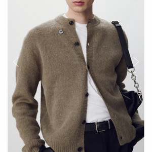 토니웩 모헤어 알파카 가디건 헷지 그린