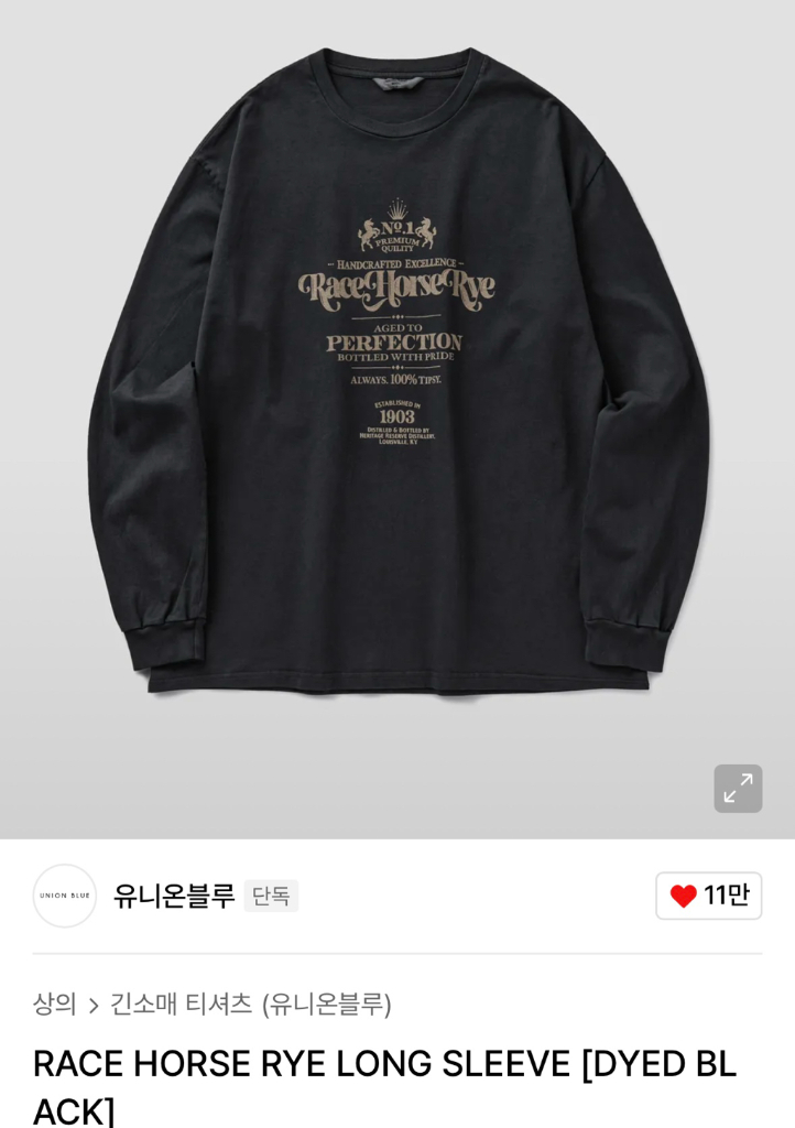 [M] 유니온블루 프린팅 긴팔티 롱슬리브 이미지