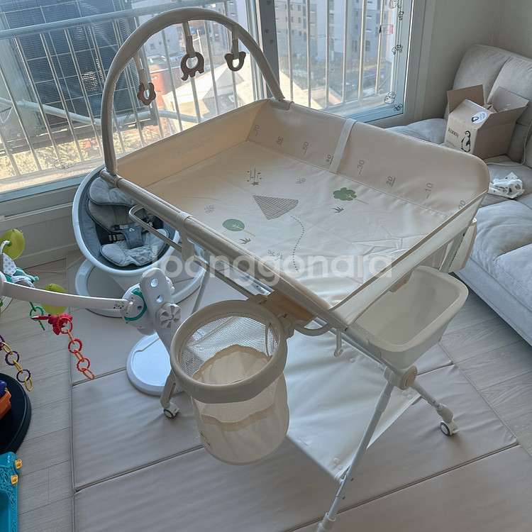 소베맘 3세대 소베맘전용PVC매트,방수매트,빨래바구니,모빌,휴지통,세탁망(새상품) 풀세트--4