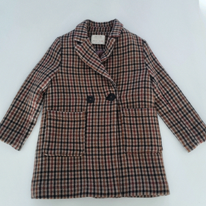 자라키즈체크코트8(128)택포