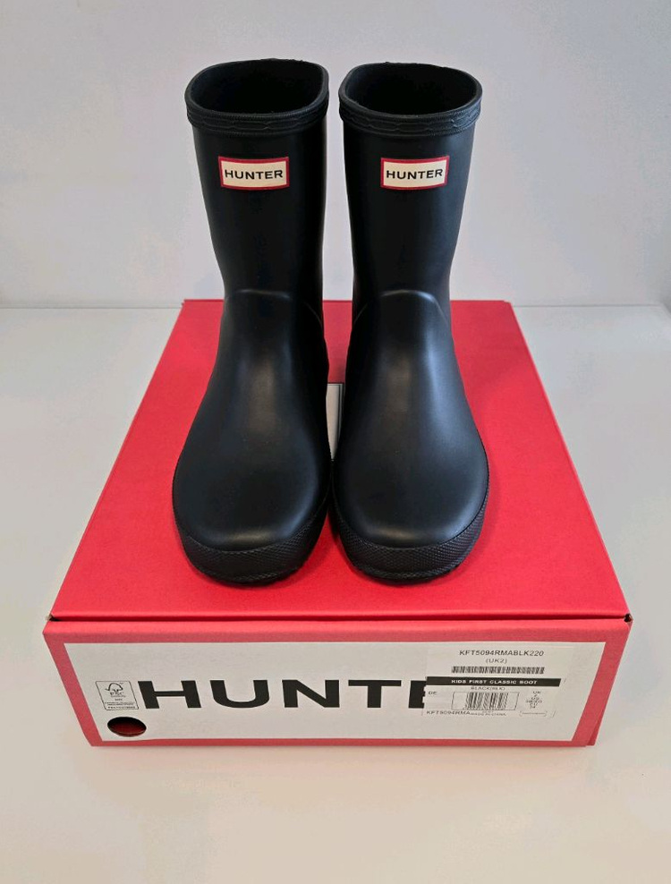 헌터 키즈 클래식 레인 부츠 / 장화 (UK2/210)--1