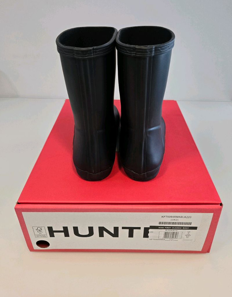 헌터 키즈 클래식 레인 부츠 / 장화 (UK2/210)--3