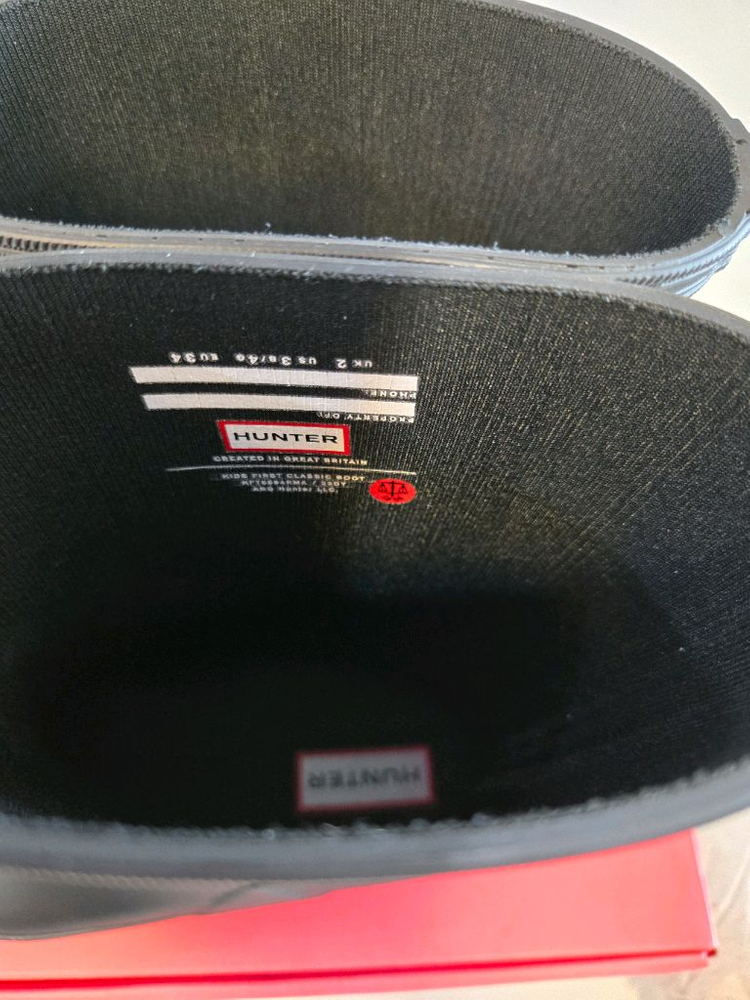 헌터 키즈 클래식 레인 부츠 / 장화 (UK2/210)--4