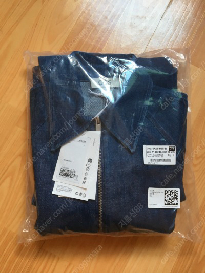 <택있음>COS 집업 데님 셔츠 드레스/34/다크블루--1