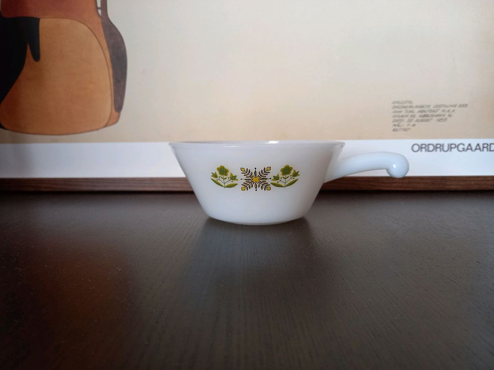 [미사용품]빈티지 앵커호킹 핸들 스프 볼 (커스타드 볼), 파이어 킹--4