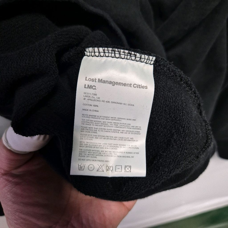 LMC 프린팅 후드티 블랙 M(상태A급) 이미지