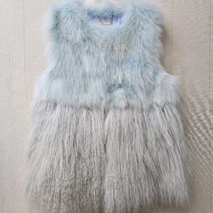 양털 폭스 모피조끼 55~66