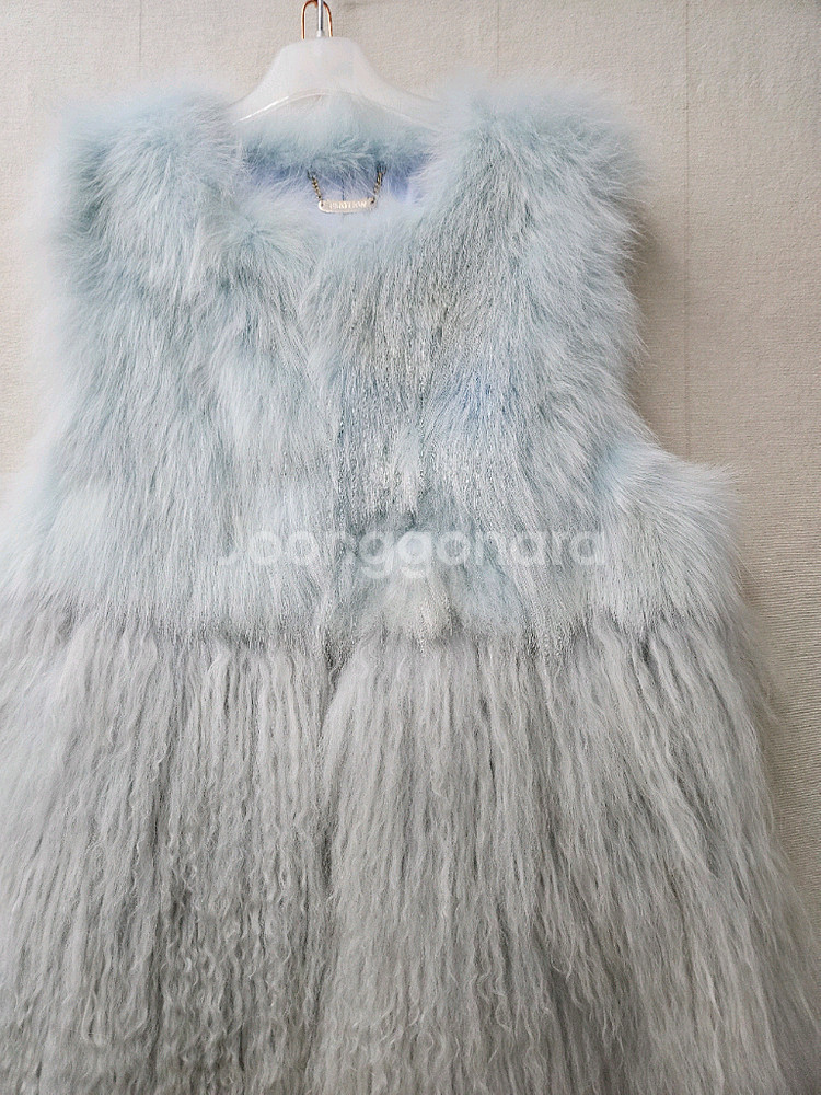 양털 폭스 모피조끼 55~66--1