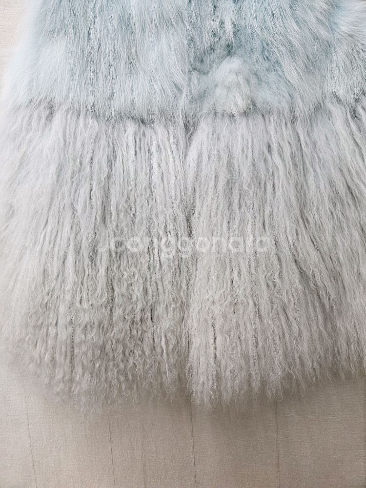 양털 폭스 모피조끼 55~66--2