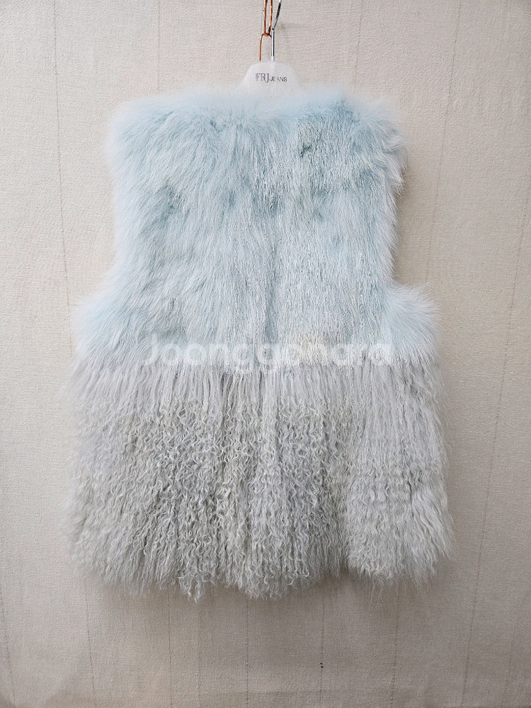 양털 폭스 모피조끼 55~66--3